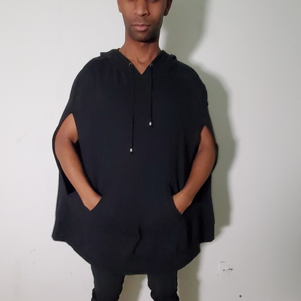 unisex hooded casual cape